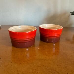 Le Creuset Red Stoneware Ramekins Set of 2 | 0.2L 7oz